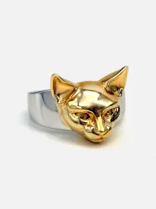 Купить Кольцо "Кошка" из серебра с бриллиантами. Покрытие родий - Кольцо, Серебро - 925 в интернет-магазине кристалл мечты в Москве