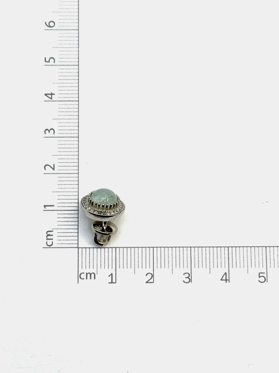 Купить Серьги-пусеты из серебра с аквамаринами природными и фианитами. Покрытие родий - Серьги-пусеты, Серебро - 925 в интернет-магазине кристалл мечты в Москве