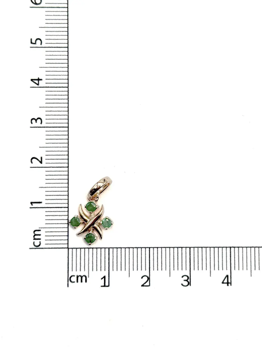 Купить Подвеска с изумрудами природными, золото 375 - Подвеска, Золото - 375 в интернет-магазине кристалл мечты в Москве