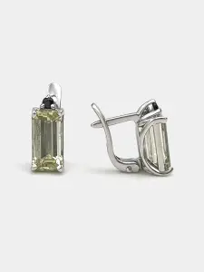 Купить Серьги из серебра с сапфирами жёлтыми и шпинелями - Серьги, Серебро - 925 в интернет-магазине кристалл мечты в Москве