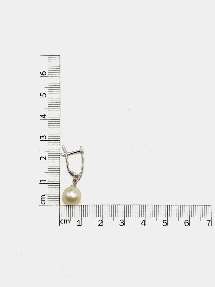 Купить Серьги из серебра с жемчугом. Покрытие родий - Серьги, Серебро - 925 в интернет-магазине кристалл мечты в Москве