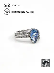 Купить Кольцо из золота с сапфирами и бриллиантами - Кольцо, Золото - 585 в интернет-магазине кристалл мечты в Москве