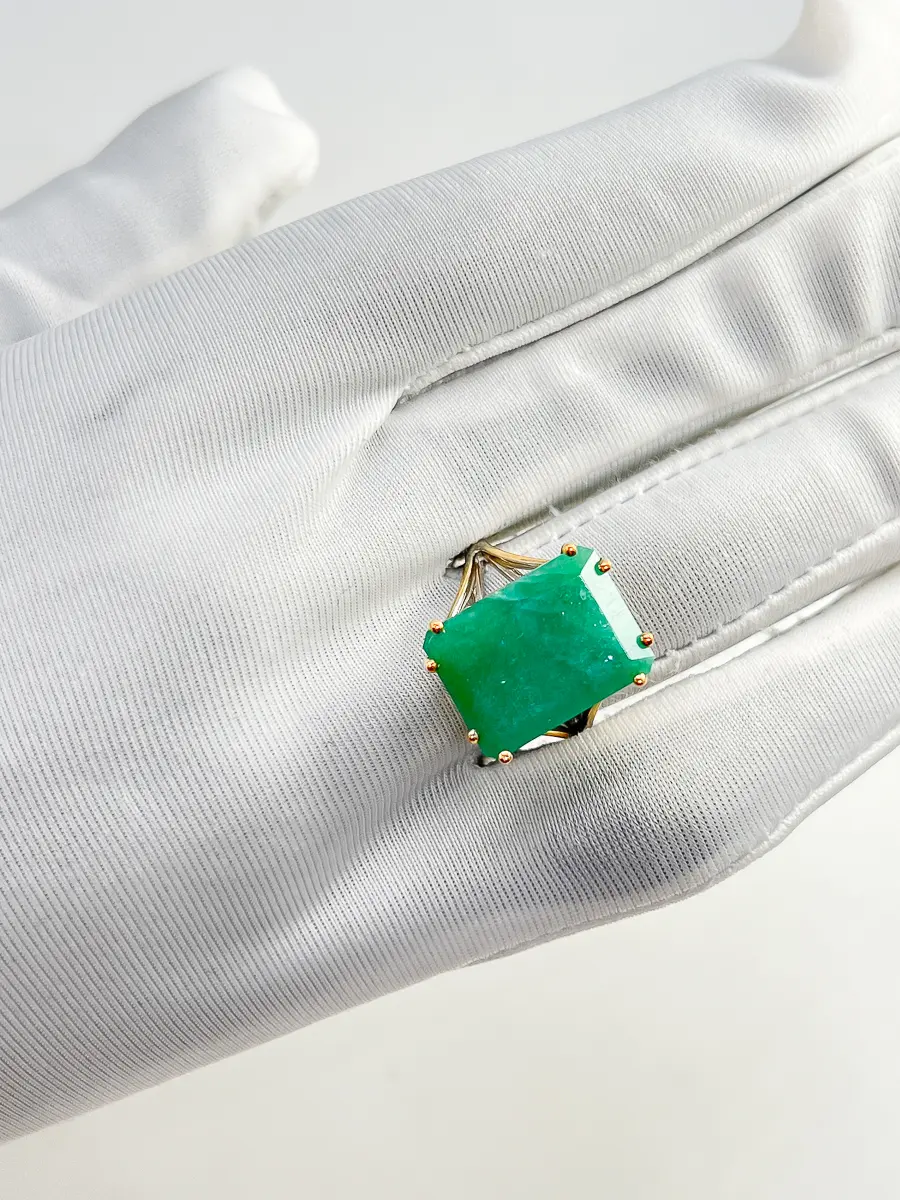 Купить Кольцо из серебра с  изумрудом природным - Кольцо, Серебро - 925 в интернет-магазине кристалл мечты в Москве