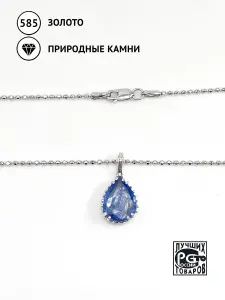 Купить Колье из золота с сапфиром - Колье, Золото - 585 в интернет-магазине кристалл мечты в Москве