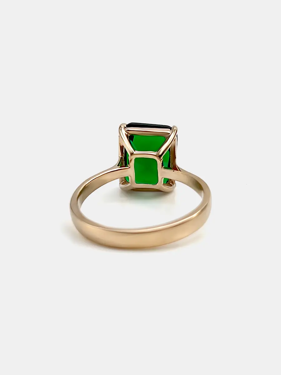 Купить Кольцо из ювелирной бронзы с изумрудом искусственным - Кольцо, Ювелирная бронза - 1 000 в интернет-магазине кристалл мечты в Москве