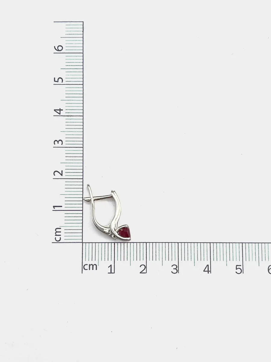 Купить Серьги из серебра с рубинами - Серьги, Серебро - 925 в интернет-магазине кристалл мечты в Москве