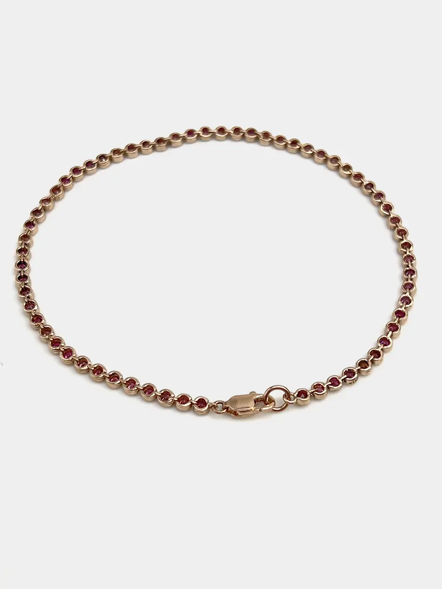 Купить Браслет из золота с бриллиантами природными розовыми - Браслет, Золото - 585 в интернет-магазине кристалл мечты в Москве