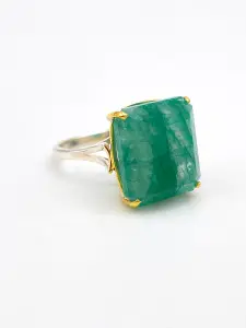 Купить Кольцо из серебра с изумрудом природным - Кольцо, Серебро - 925 в интернет-магазине кристалл мечты в Москве