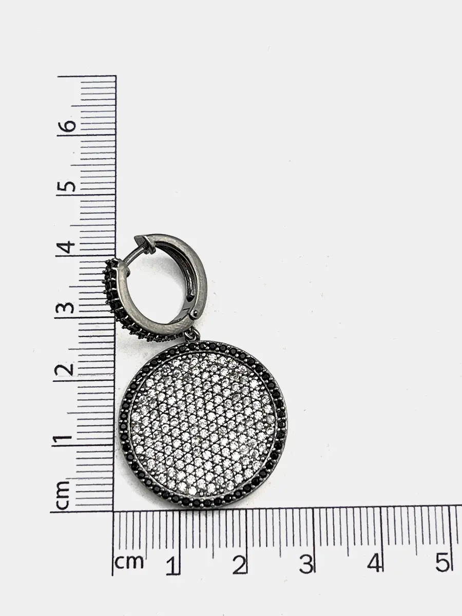 Купить Серьги из серебра со шпинелями и фианитами - Серьги, Серебро - 925 в интернет-магазине кристалл мечты в Москве